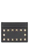 Valentino Rockstud Leather Card Holder