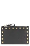 Valentino Rockstud Leather Card Holder