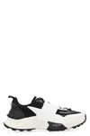 Valentino Garavani True Act Low Top Trainer In Mesh And Rubberised Fabric In Animal Print