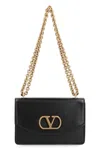 Valentino Garavani Garavani Vain Shoulder Bag In Shiny Calfskin Woman Black Uni In Black
