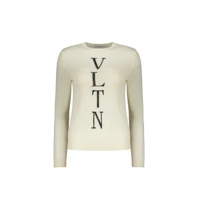 Valentino Garavani Logo Sweater In White