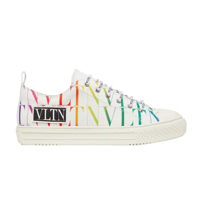 Pre-owned Valentino Garavani Valentino Valentino Giggies Low 'vltn Times Allover Print - White Multi' | Men's Size 41
