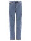 Valentino Designer Jeans Featuring Rivet Detailing In Blue