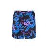 Valentino Neon-print Swimming Shorts In Black