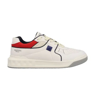 Pre-owned Valentino Garavani Valentino Valentino One Stud Low 'bianco Red Marine' | White | Men's Size 42.5
