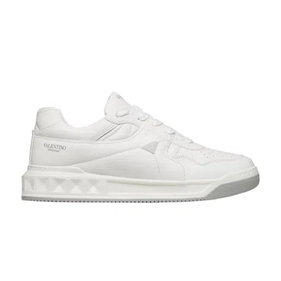 Pre-owned Valentino Garavani Valentino Valentino One Stud Low 'white Grey' | Men's Size 43