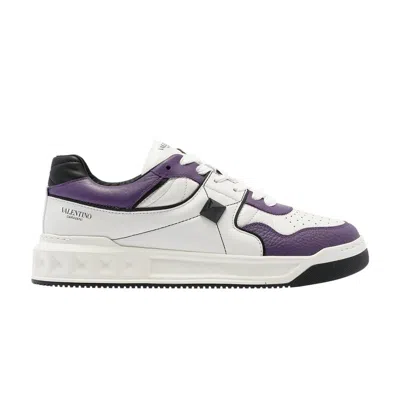 Pre-owned Valentino Garavani Valentino Valentino One Stud Low 'white Violet' | Men's Size 44