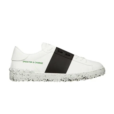 Pre-owned Valentino Garavani Valentino Valentino Open Sneaker 'open For A Change - White Black' | Men's Size 41