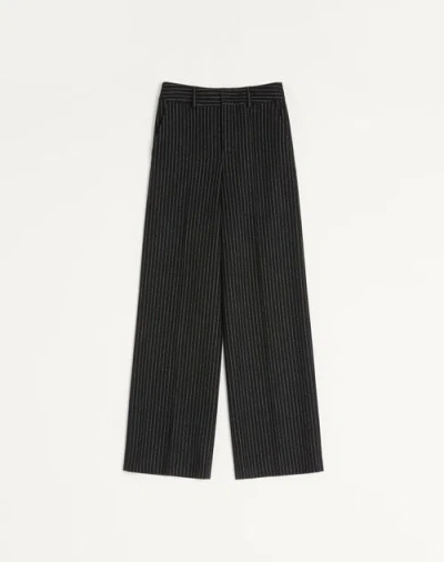 VALENTINO VALENTINO VALENTINO PINSTRIPE TROUSERS IN WOOL AND SILK