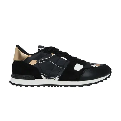 Pre-owned Valentino Garavani Valentino Valentino Rockrunner 'black Gold Camo' | Men's Size 39