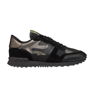 Pre-owned Valentino Garavani Valentino Valentino Rockrunner 'camouflage Noir Metallic' | Black | Men's Size 43