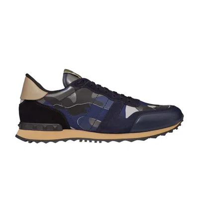 Pre-owned Valentino Garavani Valentino Valentino Rockrunner 'reflective Camouflage - Dark Blue' 2019 | Men's Size 39