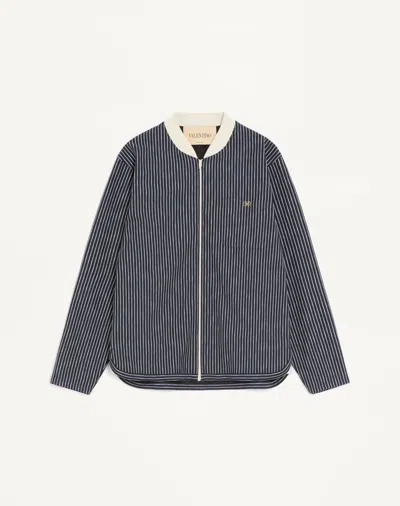 Valentino Viscose Sweatshirt With Striped Vlogo In Black