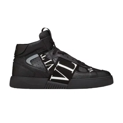 Pre-owned Valentino Garavani Valentino Valentino Vl7n Bands High 'vltn Allover Print - Black' | Men's Size 46