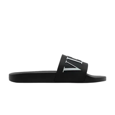 Pre-owned Valentino Garavani Valentino Valentino Vltn Pool Slider 'black' | Men's Size 40