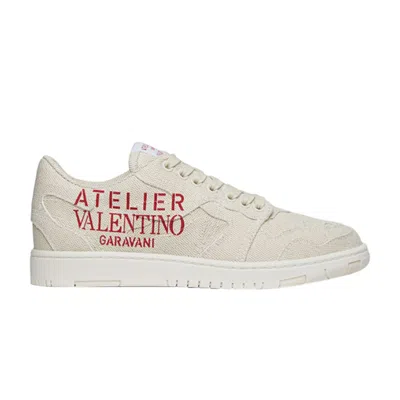 Pre-owned Valentino Garavani Valentino Valentino Wmns Atelier 07 Sneaker 'cream Red' | Women's Size 37