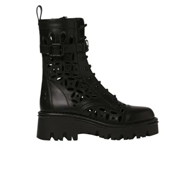 Pre-owned Valentino Garavani Valentino Valentino Wmns Atelier 08 Combat Boot 'san Gallo - Black' | Women's Size 39