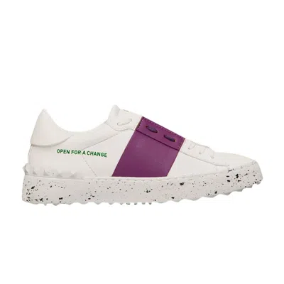 Pre-owned Valentino Garavani Valentino Valentino Wmns Open Sneaker 'open For A Change - Sunset Purple' | White | Women's Size 35.