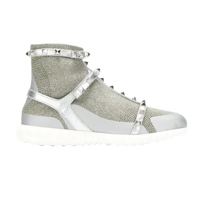 Pre-owned Valentino Garavani Valentino Valentino Wmns Rockstud Bodytech Sneaker 'silver' | Women's Size 42