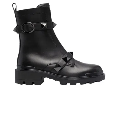 Pre-owned Valentino Garavani Valentino Valentino Wmns Roman Stud Ankle Boot 'black' | Women's Size 40.5