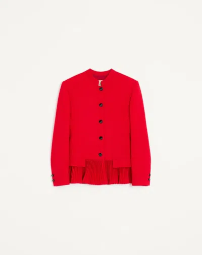 Valentino Wool Crepe Jacket Woman Carmine Red 36