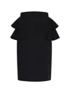 Valentino Couture Crepe High-waisted Skirt With Ruffle Detail