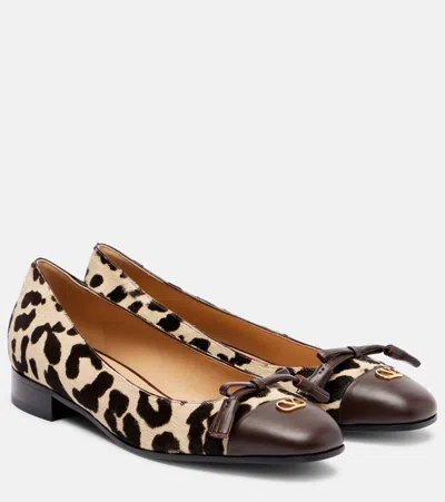 VALENTINO GARAVANI VALET DU ROI 25 CALF HAIR AND LEATHER PUMPS