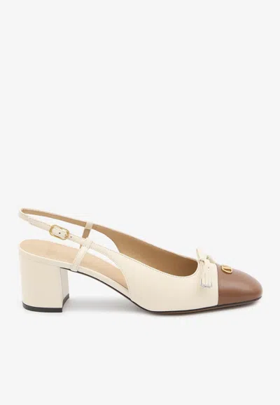 VALENTINO GARAVANI VALET DU ROI 60 LEATHER SLINGBACK PUMPS