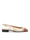 Valentino Slingback Ballerinas In White