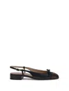 Valentino Valet Du Roi Leather Slingback Ballerina Flat