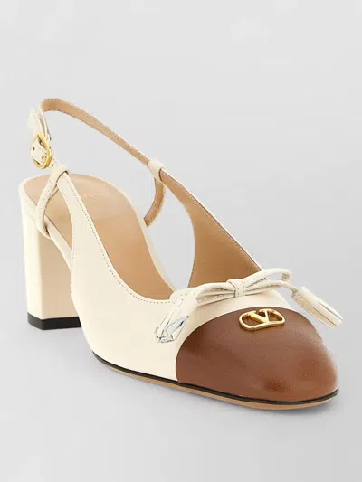 VALENTINO GARAVANI VALET DU ROI BLOCK HEEL SLINGBACK SANDALS