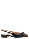 Valentino Valet Du Roi Leather Slingback Ballerina Flat