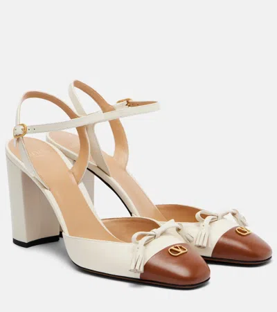 Valentino Garavani Valet Du Roi Leather Pumps In Multi