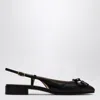 Valentino Garavani Women Two-tone Leather Valet Du Roe Ballerinas In Black