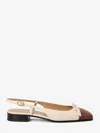 Valentino Slingback Ballerinas In White