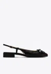 Valentino Valet Du Roi Leather Slingback Ballerina Flat