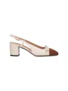 Valentino Leather Valet Du Roi Slingback Heels 60 In Nude