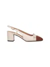 Valentino Leather Valet Du Roi Slingback Heels 60 In Nude