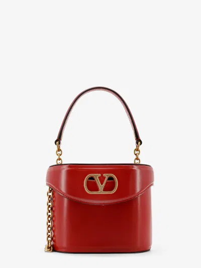Valentino Garavani Vanity Bag Vain Leather Shoulder Bag In Red