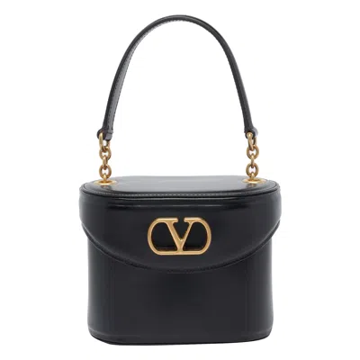 Valentino Garavani Vain Vanity Bucket Leather Crossbody Bag In Black