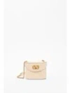 Valentino Garavani  Garavani Vain Vanity Bag In Shiny Calfskin Woman Butter Uni