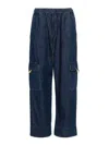 Valentino Vlogo-plaque Cargo Jeans In Medium Wash