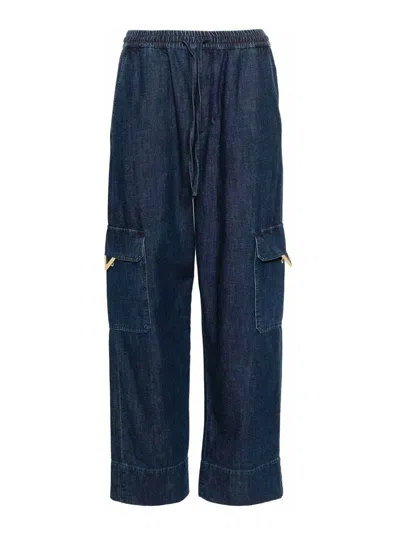 Valentino Chambray Denim Jeans In Medium Wash