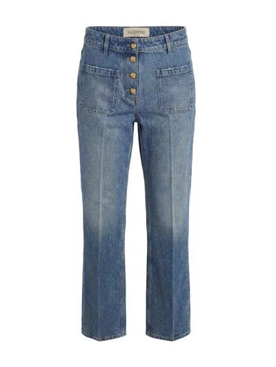 Valentino Garavani Denim Pants In Blue