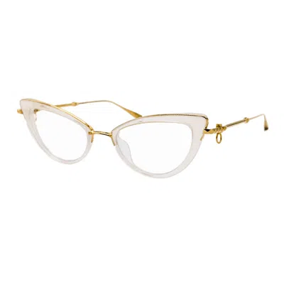 Valentino Garavani V-daydream Vlx-123c-51-ch Powder Pink/white Gold 51mm In Gray