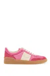 Valentino Upvillage Embossed Leather-trimmed Paneled Suede Sneakers In Pink