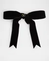 Valentino Velvet Bow Hair Clip In N06 Nero Oro
