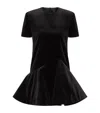 Valentino Robe Courte En Velours Femme Noir 50 In Black