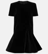 Valentino Black Short Dress With Toile Iconographe Motif In Black