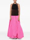 Valentino Balloon Bloom Maxidress With Chenille Corpet In Pink